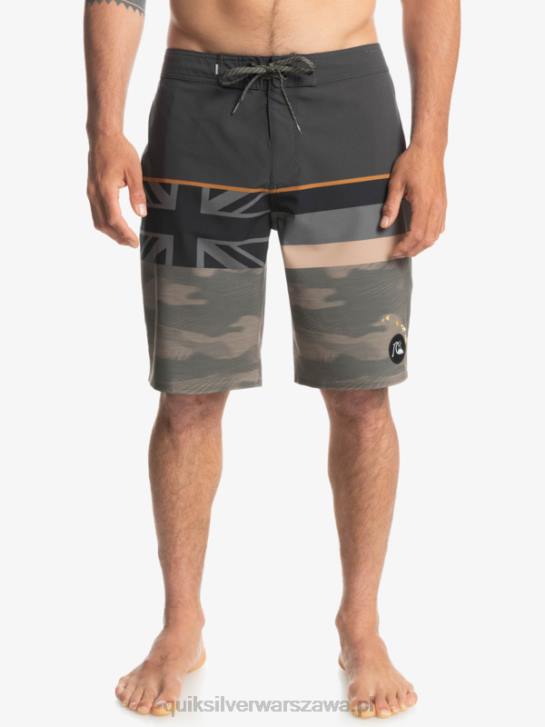 mężczyźni Quiksilver szorty surfsilk z wyblakłymi paskami 20 4DBV1603 liść winogronowy