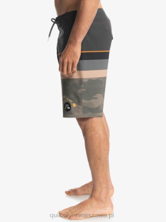 mężczyźni Quiksilver szorty surfsilk z wyblakłymi paskami 20 4DBV1603 liść winogronowy