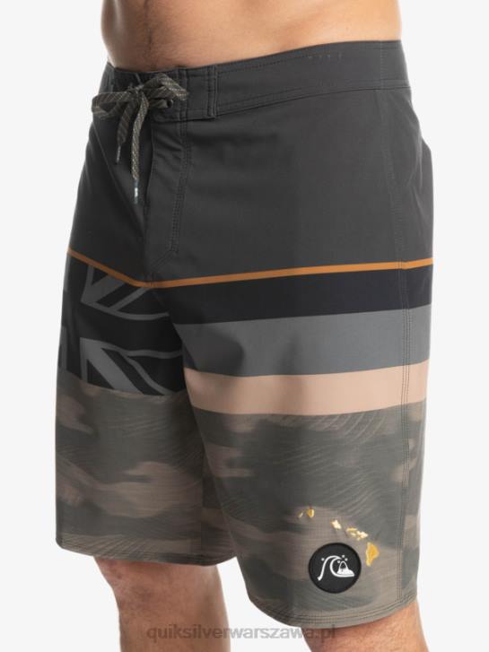 mężczyźni Quiksilver szorty surfsilk z wyblakłymi paskami 20 4DBV1603 liść winogronowy