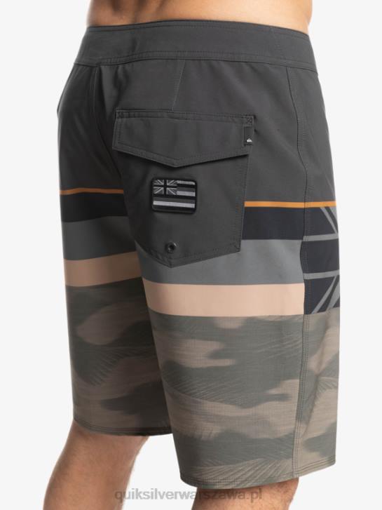 mężczyźni Quiksilver szorty surfsilk z wyblakłymi paskami 20 4DBV1603 liść winogronowy