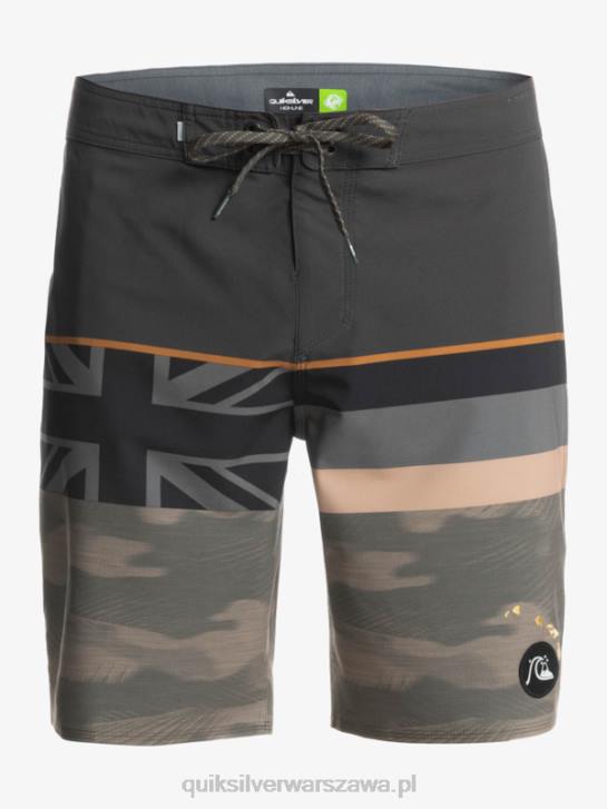 mężczyźni Quiksilver szorty surfsilk z wyblakłymi paskami 20 4DBV1603 liść winogronowy