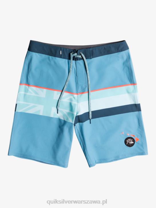 mężczyźni Quiksilver szorty surfsilk z wyblakłymi paskami 20 4DBV1604 delph niebieski