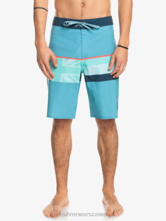 mężczyźni Quiksilver szorty surfsilk z wyblakłymi paskami 20 4DBV1604 delph niebieski