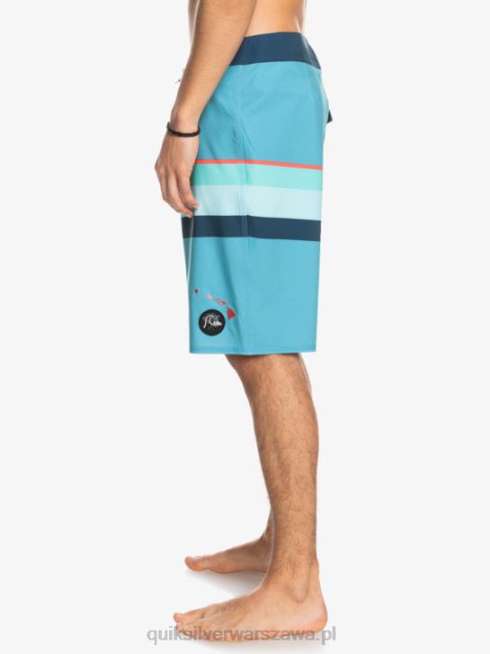 mężczyźni Quiksilver szorty surfsilk z wyblakłymi paskami 20 4DBV1604 delph niebieski
