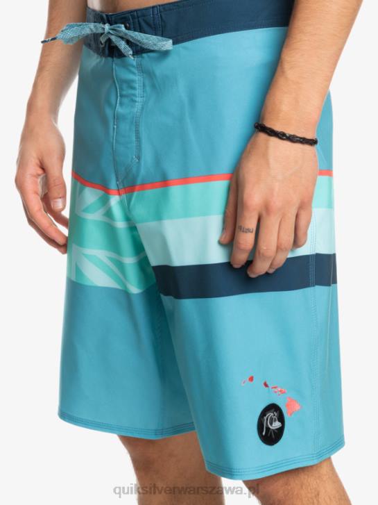 mężczyźni Quiksilver szorty surfsilk z wyblakłymi paskami 20 4DBV1604 delph niebieski