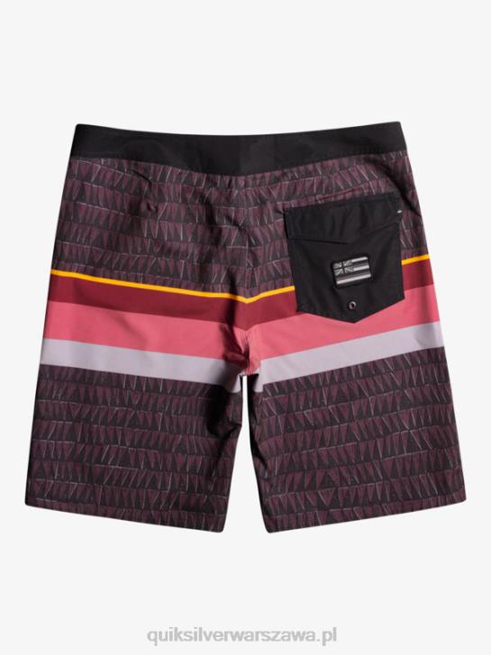 mężczyźni Quiksilver szorty surfsilk z wyblakłymi paskami 20 4DBV1605 wino rubinowe