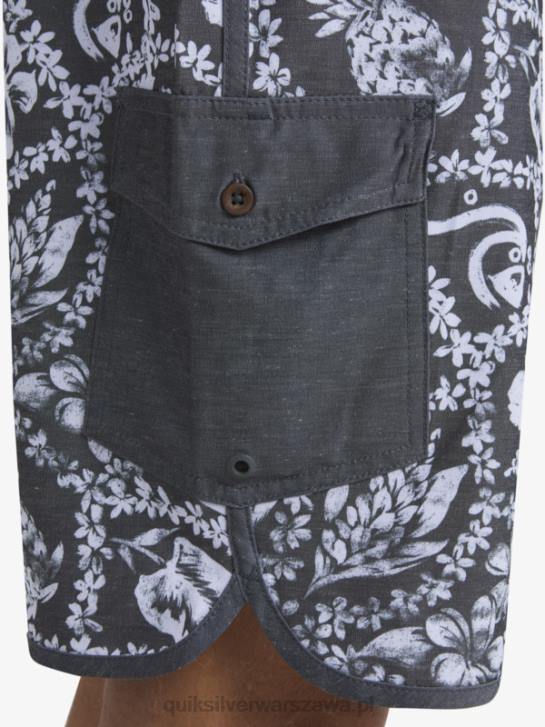 mężczyźni Quiksilver szorty waterman arrival lei 20 muszelek 4DBV1417 czarne przybycie lei