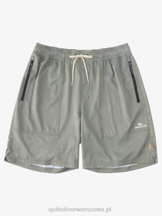 mężczyźni Quiksilver szorty waterman scout z zamkiem błyskawicznym amphibian 20 4DBV1325 zakurzona oliwka