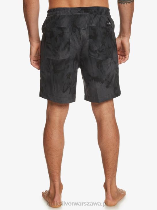 mężczyźni Quiksilver szorty z nadrukiem 18 płazów Taxer 4DBV101 czarny
