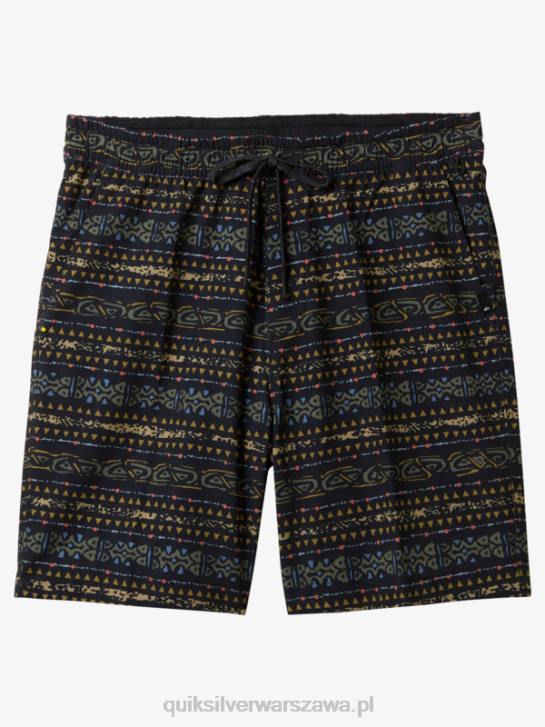mężczyźni Quiksilver szorty z nadrukiem 18 płazów Taxer 4DBV102 czarny