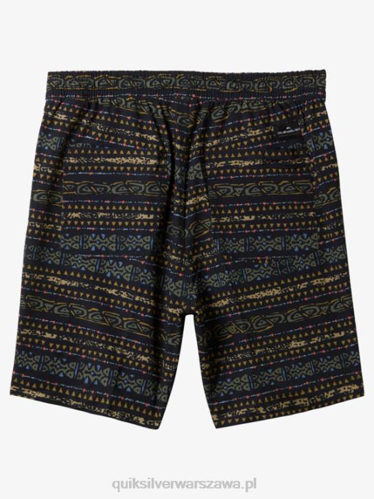 mężczyźni Quiksilver szorty z nadrukiem 18 płazów Taxer 4DBV102 czarny