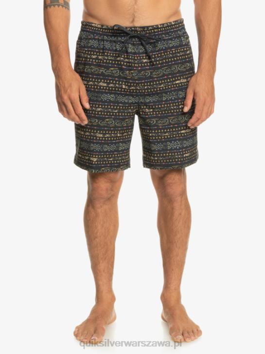 mężczyźni Quiksilver szorty z nadrukiem 18 płazów Taxer 4DBV102 czarny