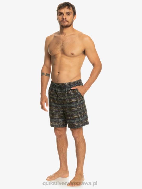 mężczyźni Quiksilver szorty z nadrukiem 18 płazów Taxer 4DBV102 czarny