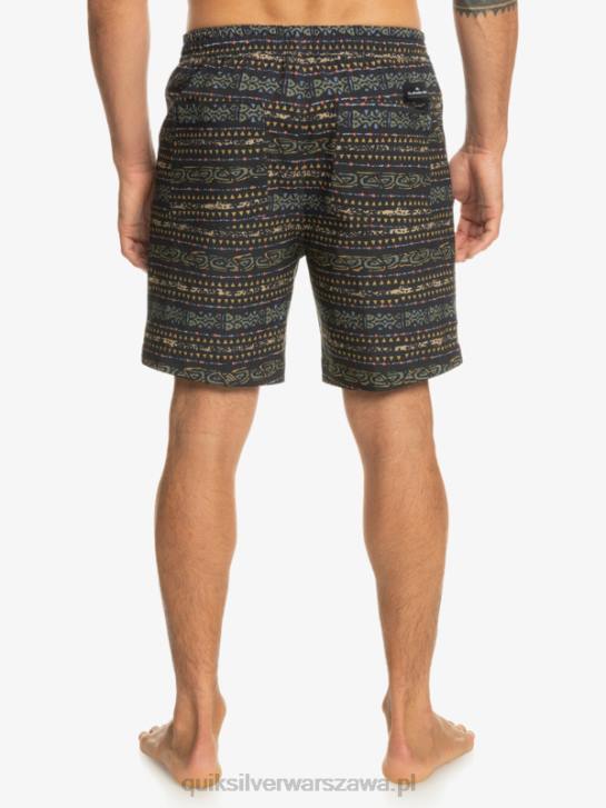 mężczyźni Quiksilver szorty z nadrukiem 18 płazów Taxer 4DBV102 czarny
