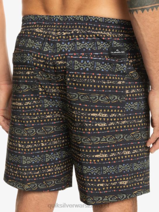mężczyźni Quiksilver szorty z nadrukiem 18 płazów Taxer 4DBV102 czarny