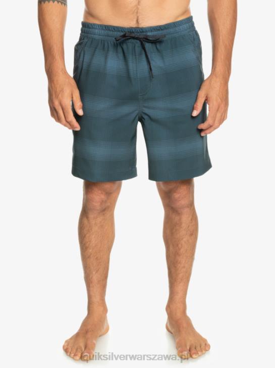 mężczyźni Quiksilver szorty z nadrukiem 18 płazów Taxer 4DBV103 morze Beringa