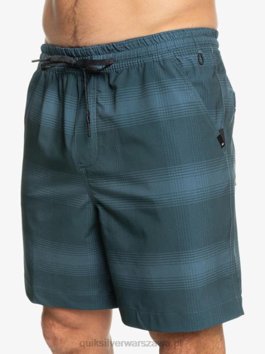 mężczyźni Quiksilver szorty z nadrukiem 18 płazów Taxer 4DBV103 morze Beringa