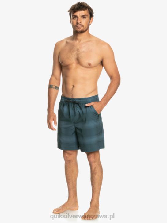 mężczyźni Quiksilver szorty z nadrukiem 18 płazów Taxer 4DBV103 morze Beringa