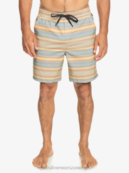 mężczyźni Quiksilver szorty z nadrukiem 18 płazów Taxer 4DBV104 plaza szaro-szary pasek na dni surfingu
