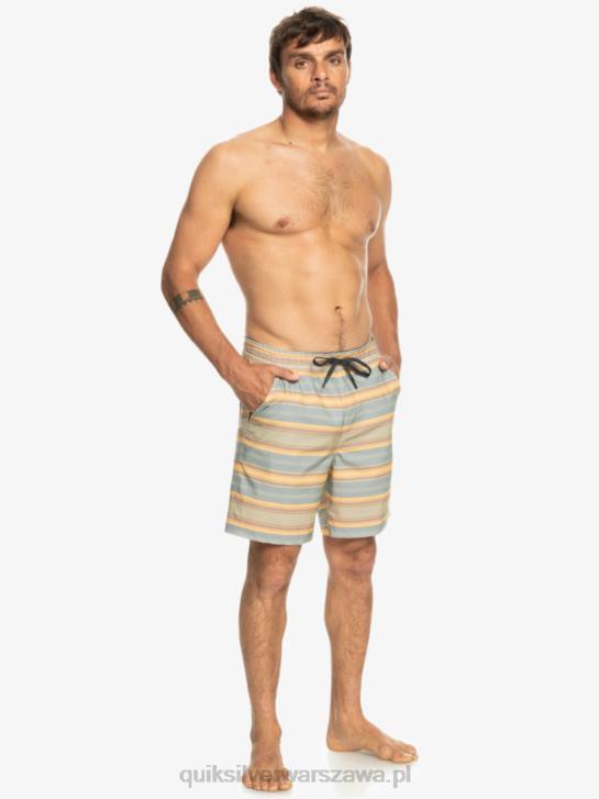 mężczyźni Quiksilver szorty z nadrukiem 18 płazów Taxer 4DBV104 plaza szaro-szary pasek na dni surfingu