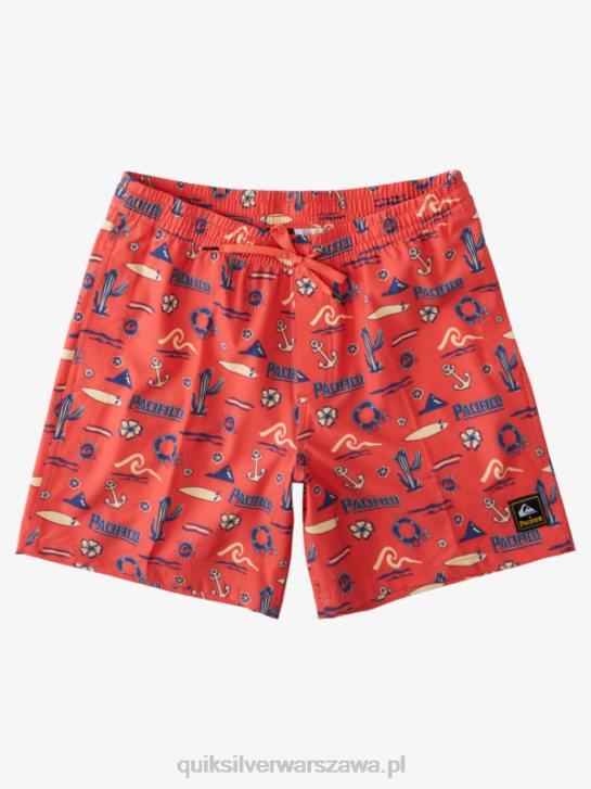 mężczyźni Quiksilver x Pacifico 17 salw 4DBV1764 Red pacifico quiksilver wolej