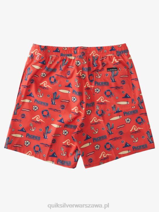 mężczyźni Quiksilver x Pacifico 17 salw 4DBV1764 Red pacifico quiksilver wolej