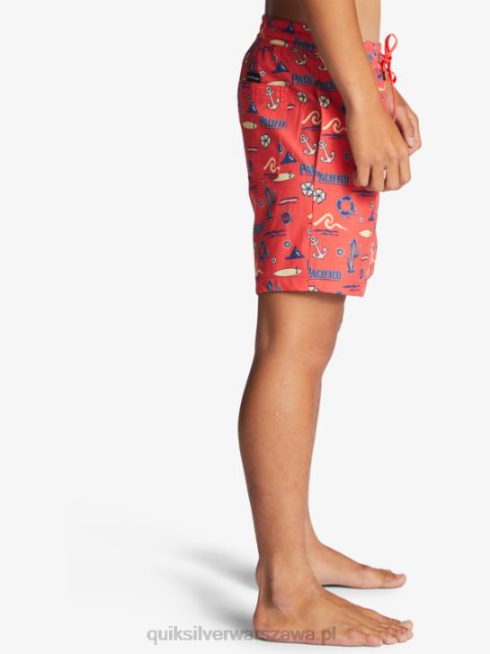 mężczyźni Quiksilver x Pacifico 17 salw 4DBV1764 Red pacifico quiksilver wolej