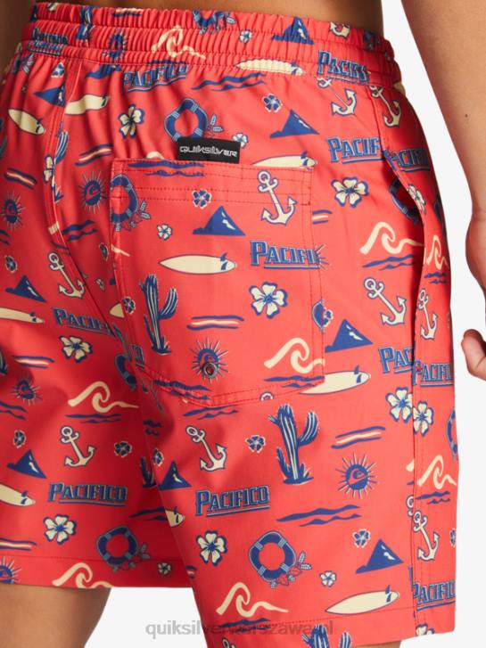 mężczyźni Quiksilver x Pacifico 17 salw 4DBV1764 Red pacifico quiksilver wolej