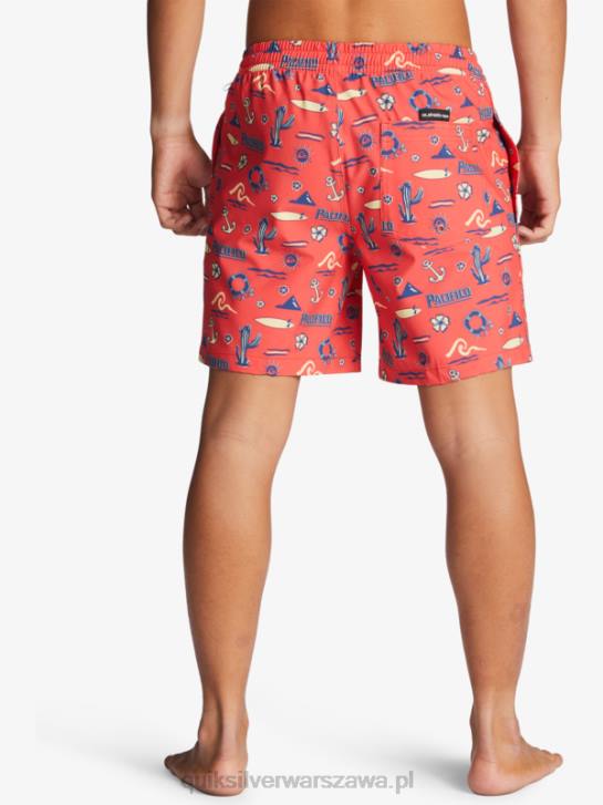 mężczyźni Quiksilver x Pacifico 17 salw 4DBV1764 Red pacifico quiksilver wolej